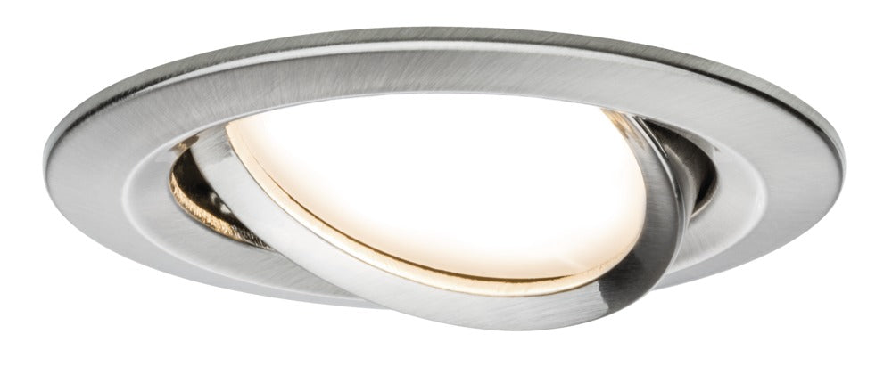 Paulmann Inbouwspot Nova Plus Staal Geborsteld Rond 6W Dimbaar Kantelbaar-717634