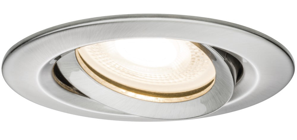 Paulmann Inbouwspot Premium IBL Geborsteld RVS Rond 7W Kantelbaar IP65 3st-717653