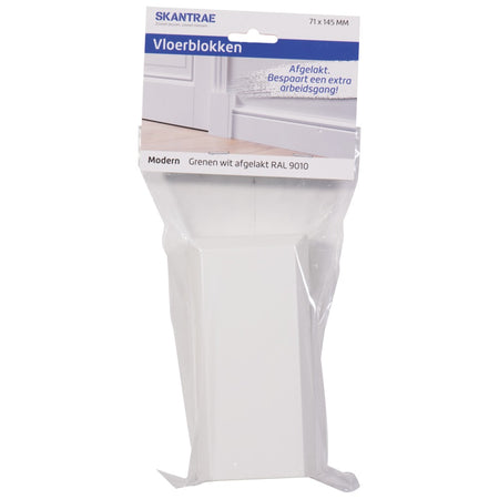 Vloerblok Neut Grenen Wit Gelakt Modern 25x71x145mm Set FSC Mix 70%-718460