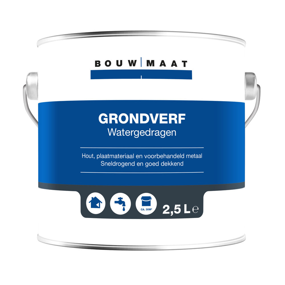 Bouwmaat Grondverf Acryl Wit 2,5L-718703