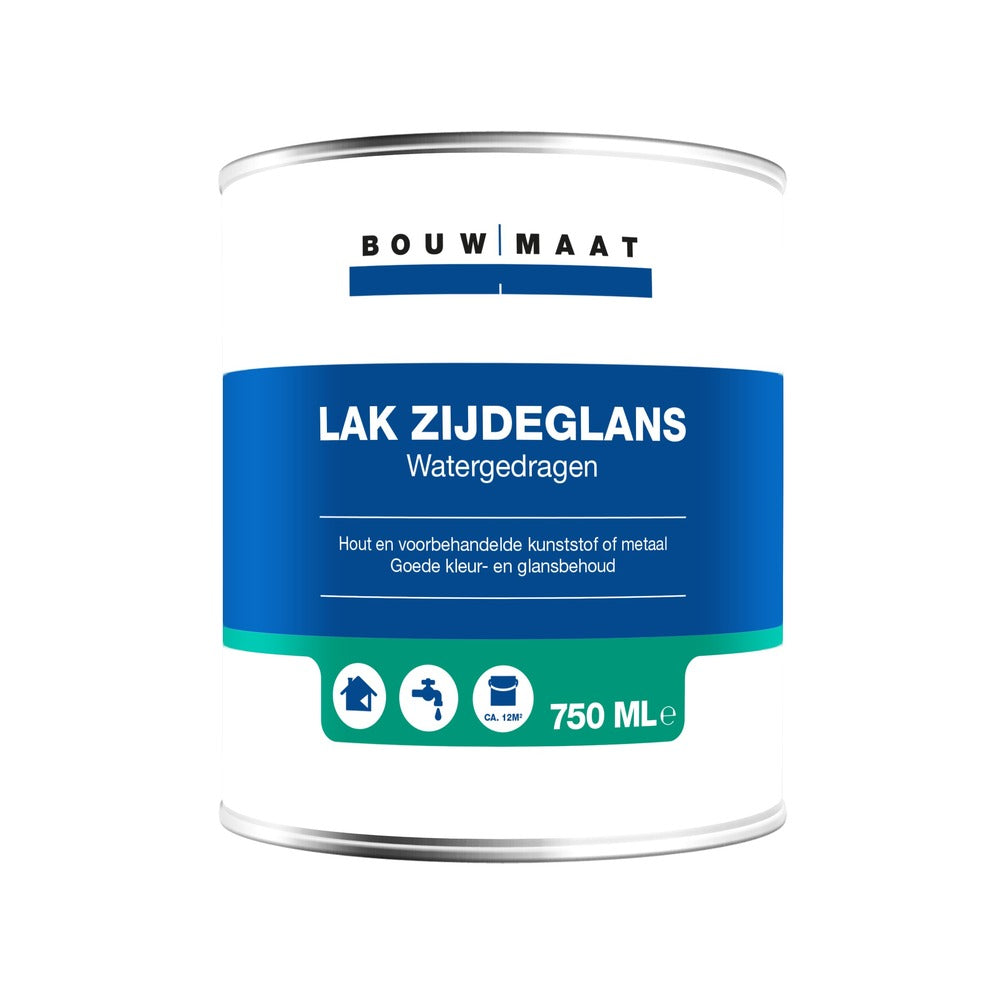 Bouwmaat Zijdeglans Lak Acryl RAL9010 750ml-718710