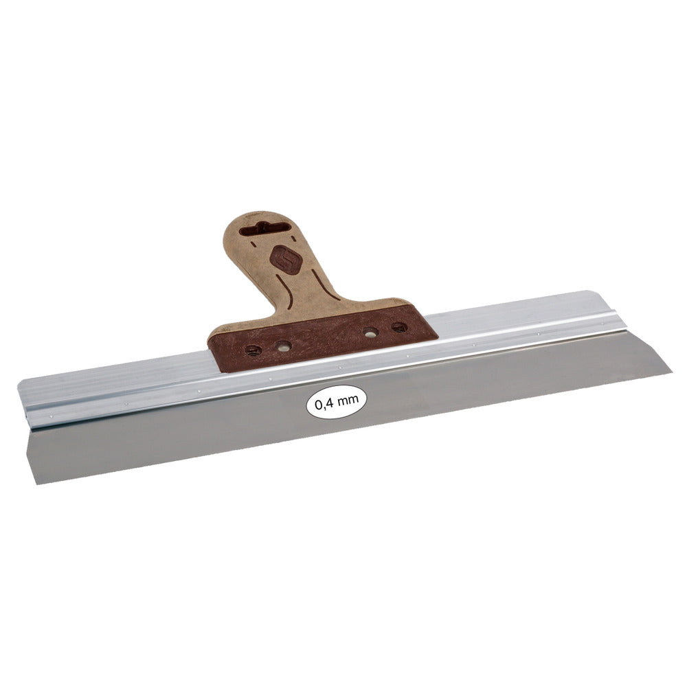 Super Prof Pure Spackmes Aluminium RVS Met lederen-Greep 480mm-725033