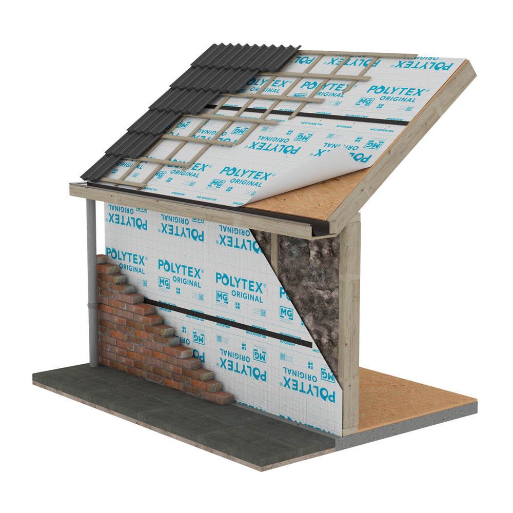 MG Polytex Isolatiefolie Original Dampopen Dak en Gevel 1,5x25m 37,52m2-727329