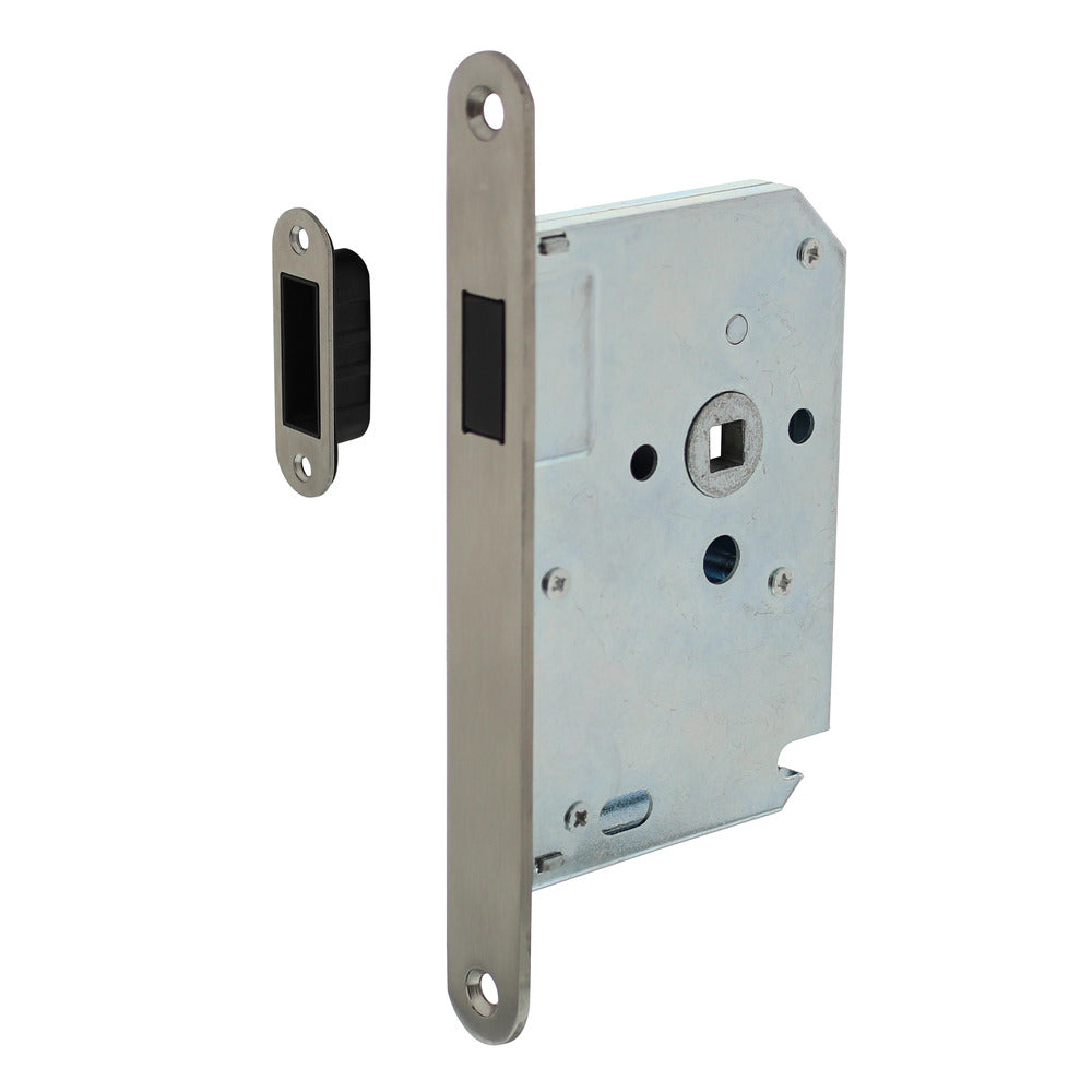 Intersteel Deurkruk Hoek 90gr. Basic Op Rond Geveerde Rozet diam. 53x9mm RVS Geborsteld-727767