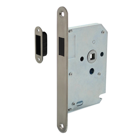 Intersteel Deurkruk Hoek 90gr. Basic Op Rond Geveerde Rozet diam. 53x9mm RVS Geborsteld-727767