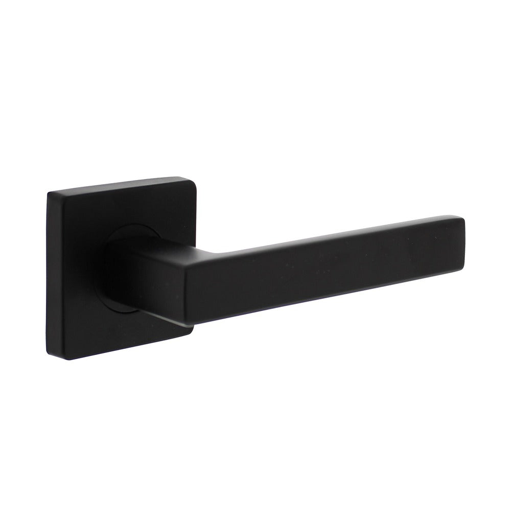 Intersteel Deurkruk Hera Op Geveerde Rozet 55x55x9,5mm +7mm Nokken Zwart-728055