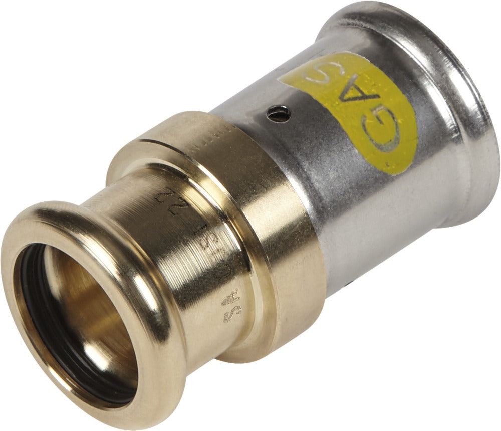 Henco Overgangsperskoppeling gas pers/koper 26-22 mm-729352