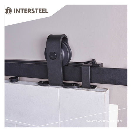 Intersteel schuifdeursysteem basic top 200 cm mat zwart 100 kg-730507