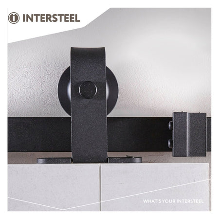 Intersteel schuifdeursysteem basic top 200 cm mat zwart 100 kg-730507