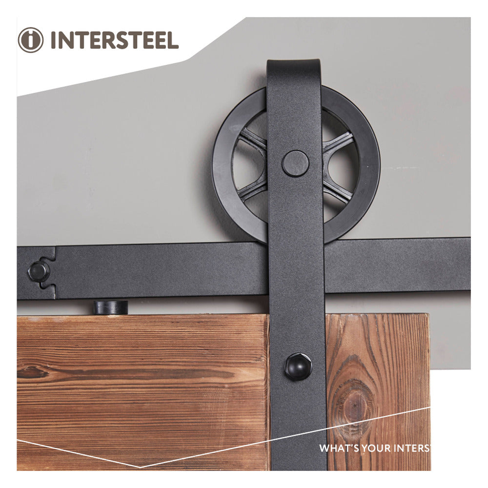 Intersteel schuifdeursysteem wheel 200 cm mat zwart 100 kg-730513