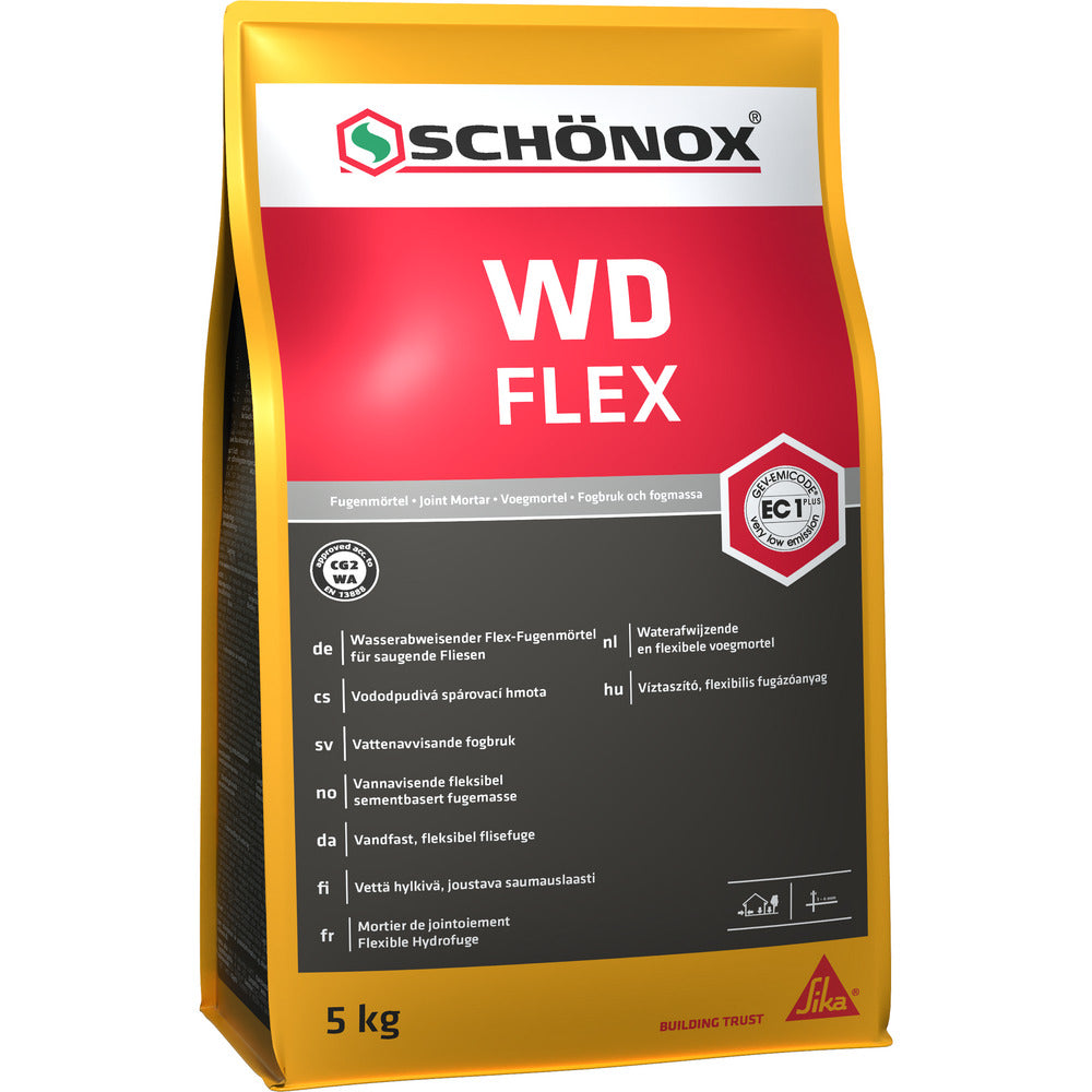 SCHÖNOX WD Flex Voegmortel Donkergrijs Waterafwijzend 5kg-734101