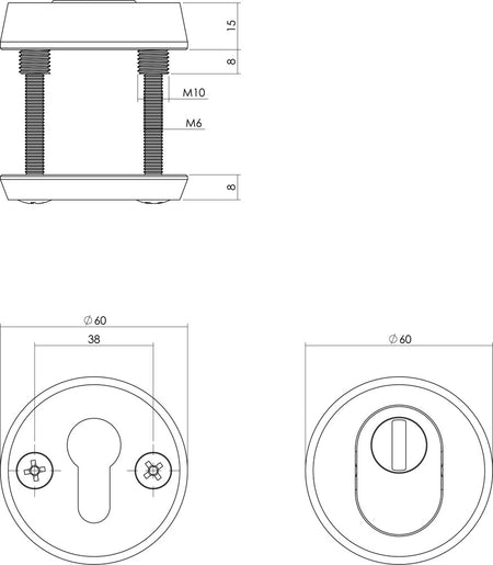 Intersteel Veiligheidsrozet Rond Met Kerntrekbeveiliging Aluminium SKG3-734243