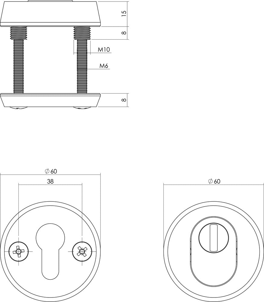 Intersteel Veiligheidsrozet Rond Met Kerntrekbeveiliging Aluminium SKG3-734243