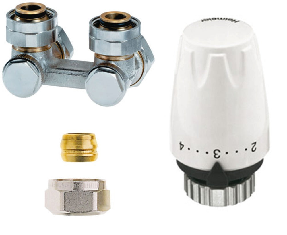 Heimeier Ventielradiatorset Haaks Binnendraad 3/4"-739052