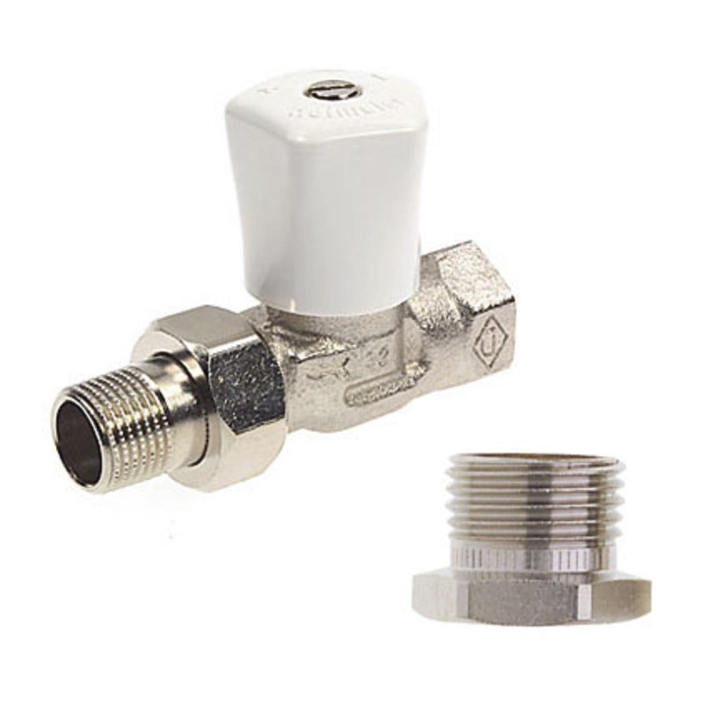 Heimeier Radiatorkraan Recht Met Knelset 1/2"-739057