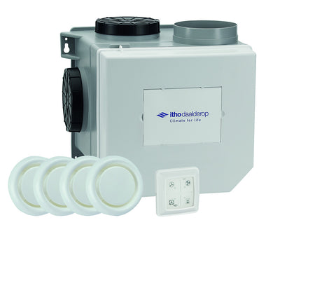 Itho Daalderop Woonhuisventilator Incl RV-Sensor Inside, RFT Autobediening En 4 Ventielen-739815