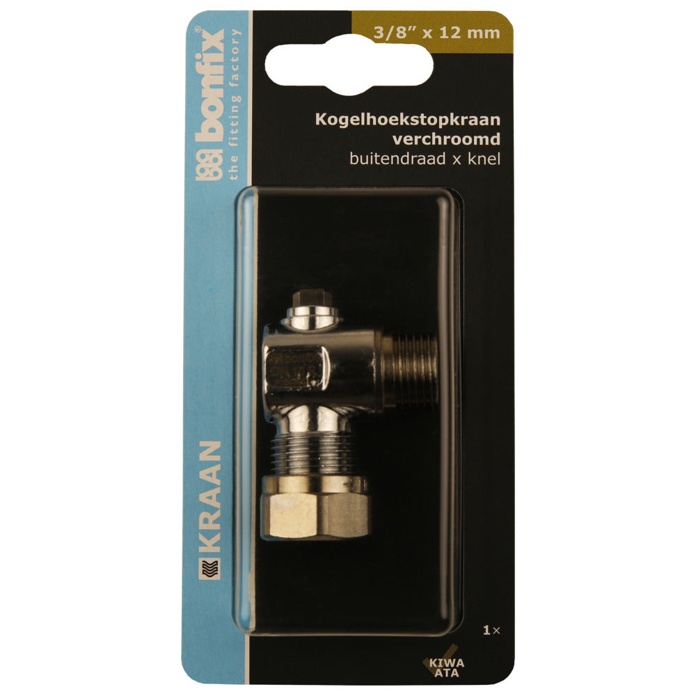 BONFIX Knel kogelstopkraan 3/8 x 12 mm haaks-739826