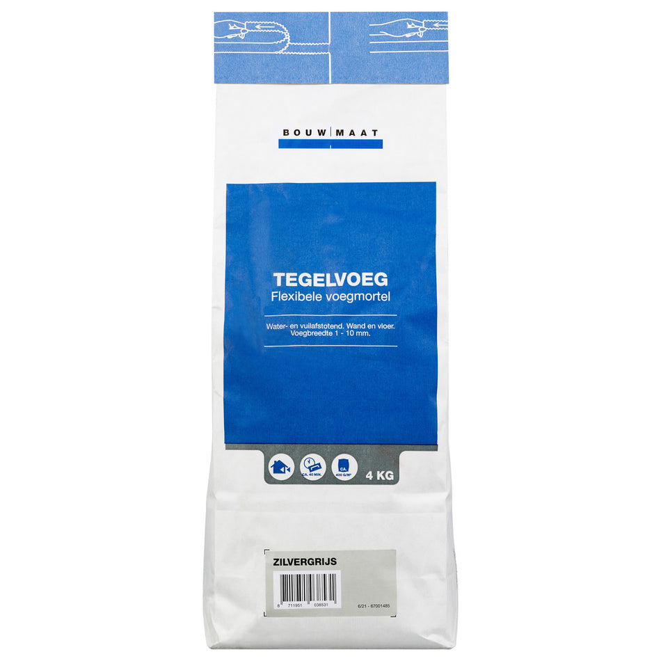 Bouwmaat Voegmortel Zilvergrijs 4kg-742808