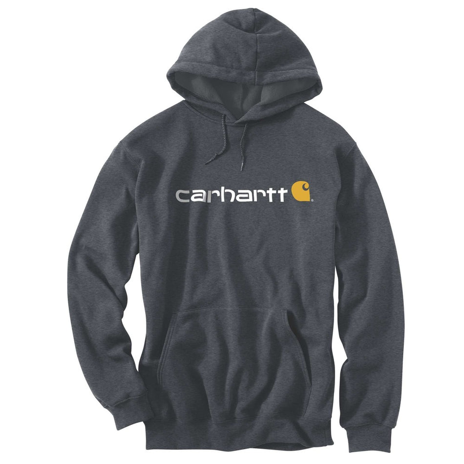 Carhartt Hoodie Signature Logo Antraciet Maat M-746426