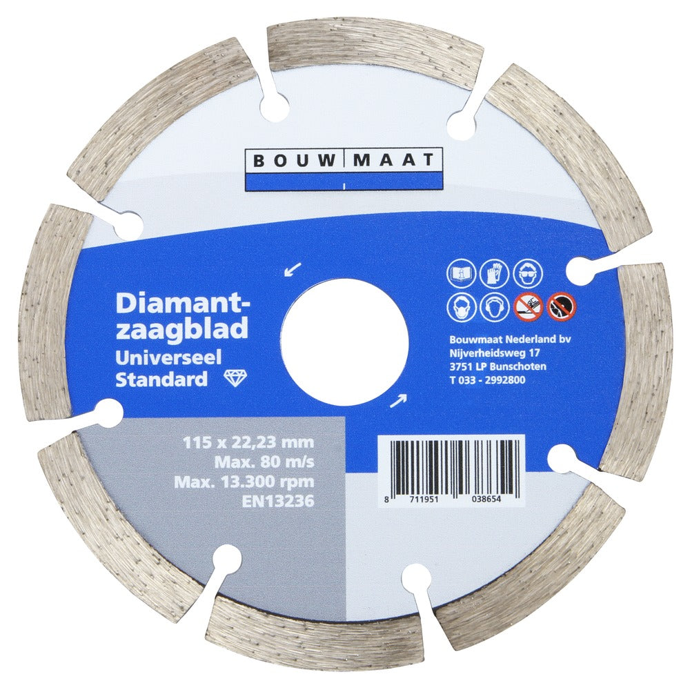 Bouwmaat Universeel Standard Diamantzaagblad 115mm-746595