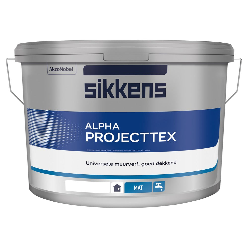 Sikkens Muurverf Alpha Projecttex Wit 10L-747088