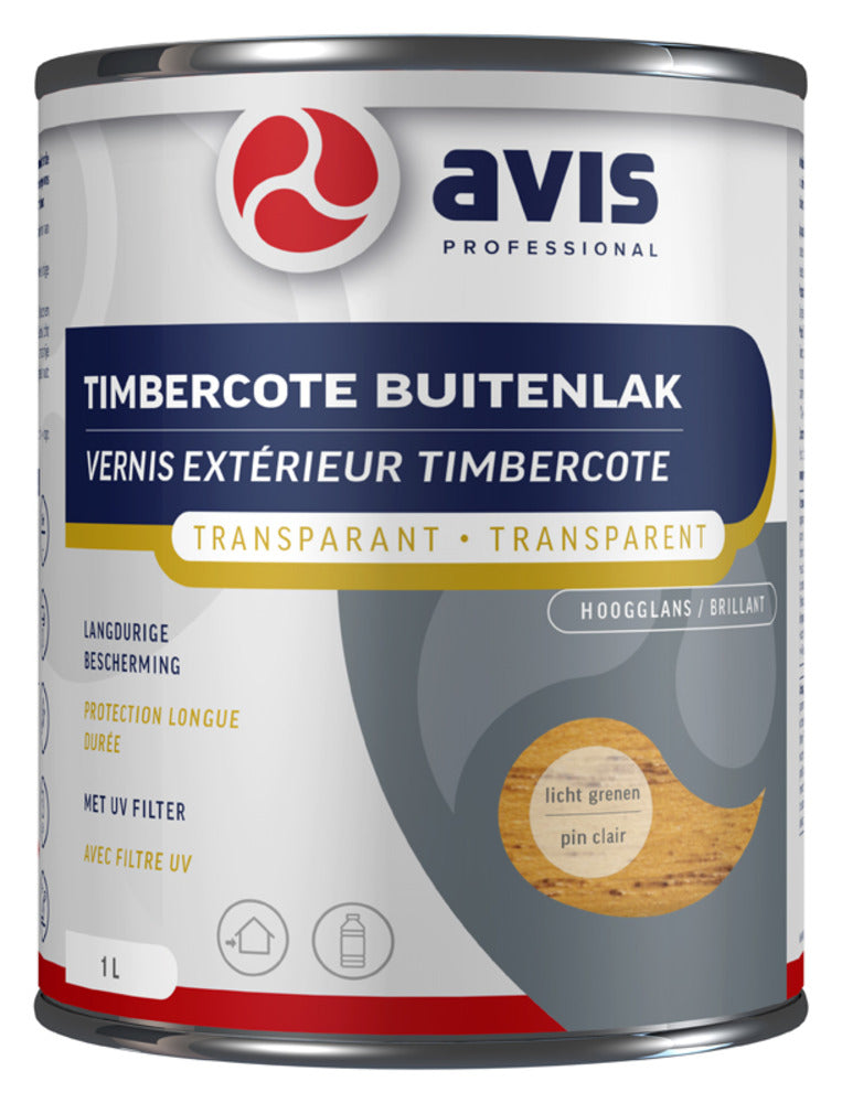 Avis Timbercote Buitenlak Hoogglans Licht-Grenen 1L-751743