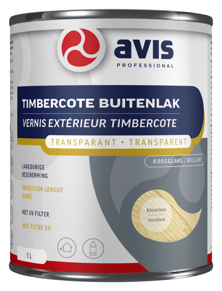 Avis Timbercote Buitenlak Hoogglans Blank 1L-751745