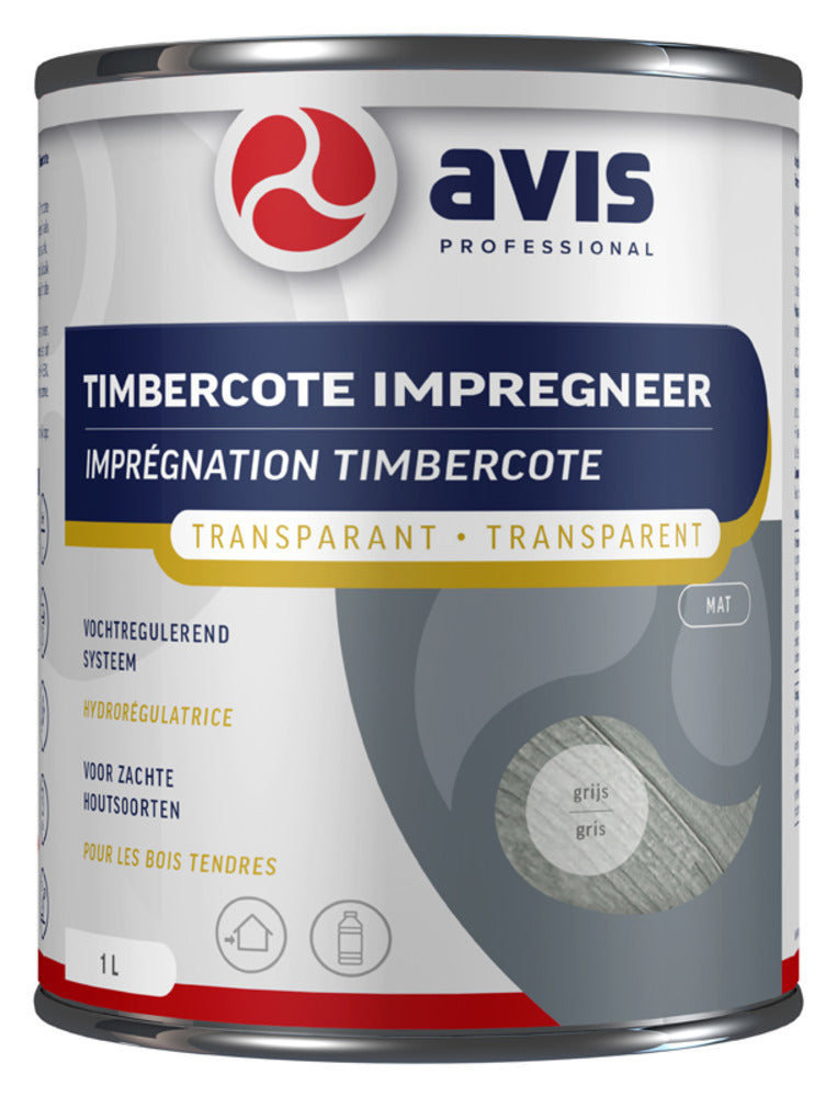 Avis Timbercote Impregneermiddel Grijs 1L-751758