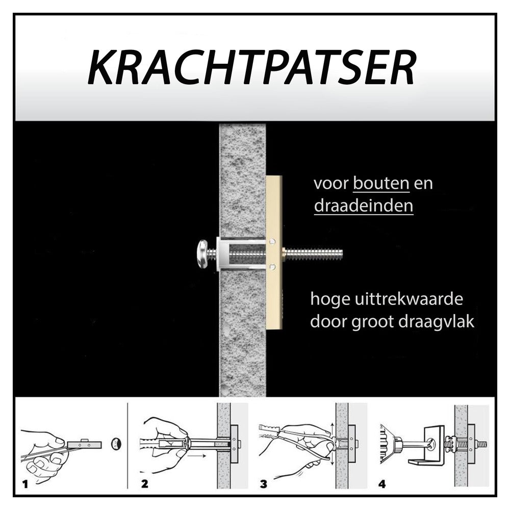 Toggler Hollewandanker Met Bout Plaatdikte 10-92mm M5 6st-754934