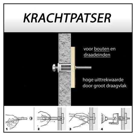 Toggler Hollewandanker Met Bout Plaatdikte 10-92mm M6 6st-754935