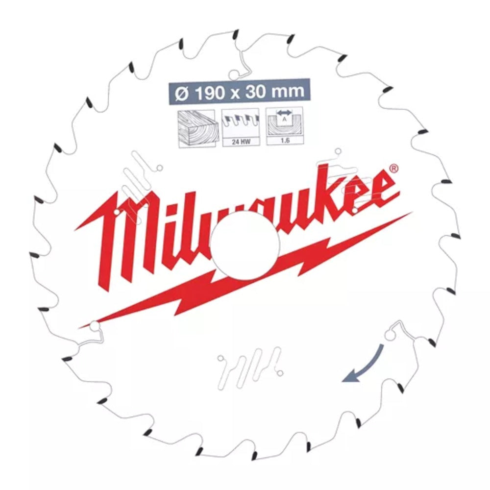 Milwaukee Cirkelzaagblad P W 24ATB 190x30x1,6mm-755632