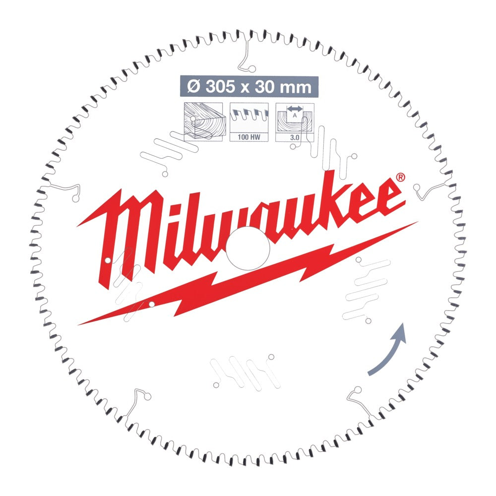 Milwaukee Cirkelzaagblad MS W 100ATB 305x30x3,0mm-755643