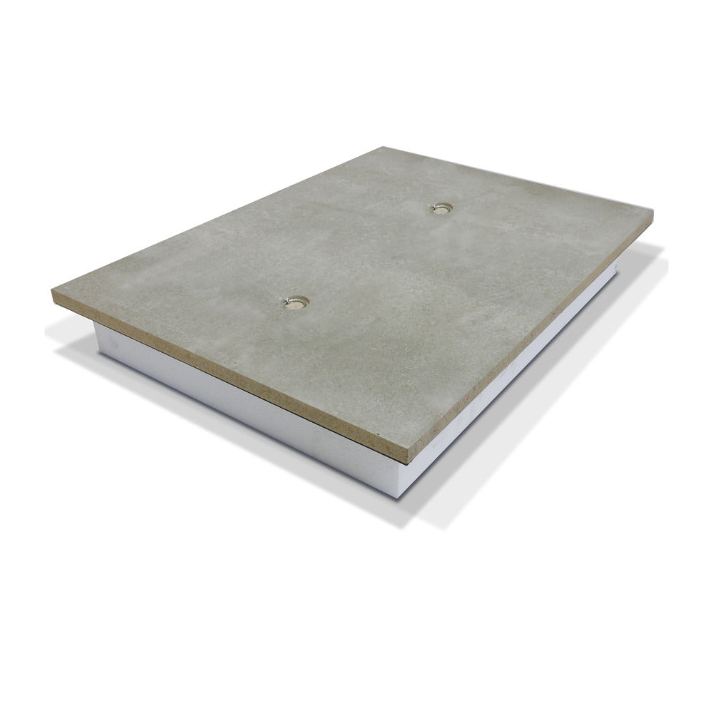 Vloerluik Cementgebonden Houtvezel en EPS Rc2,5 79,5x59,5cm-756196