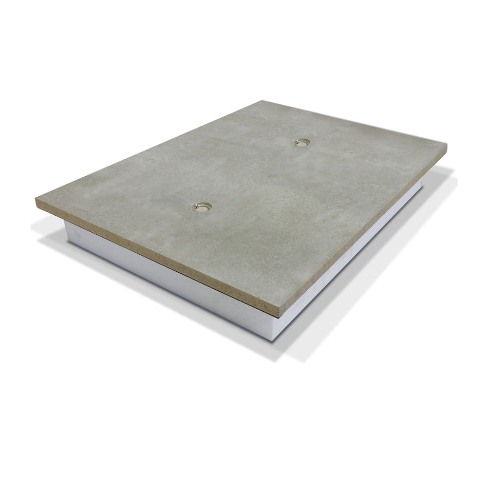 Vloerluik Cementgebonden Houtvezel en EPS Rc2,5 59,5x39,5cm-756198
