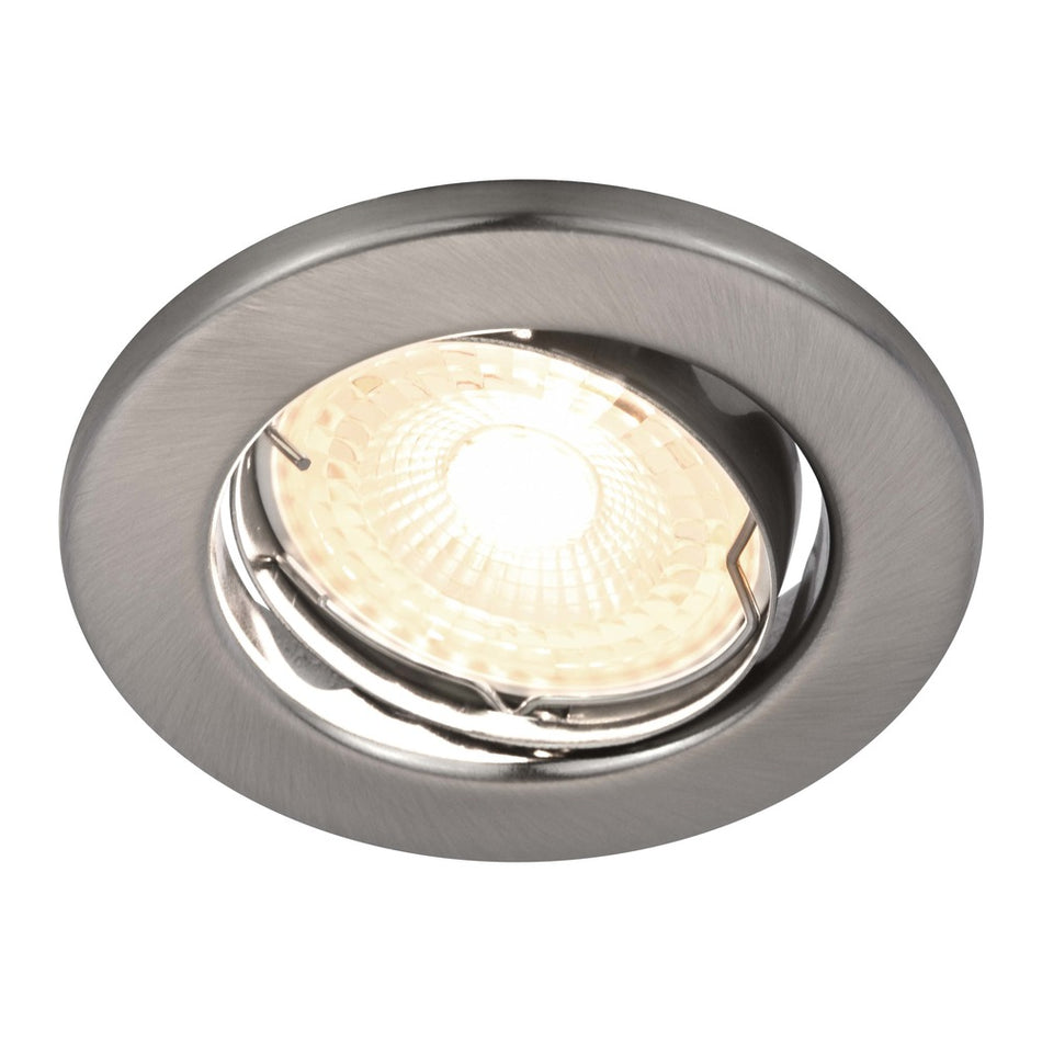 Nordlux Inbouwspot Canis Geborsteld Nikkel Rond 4,7W Dimbaar Kantelbaar IP20 3st-757364