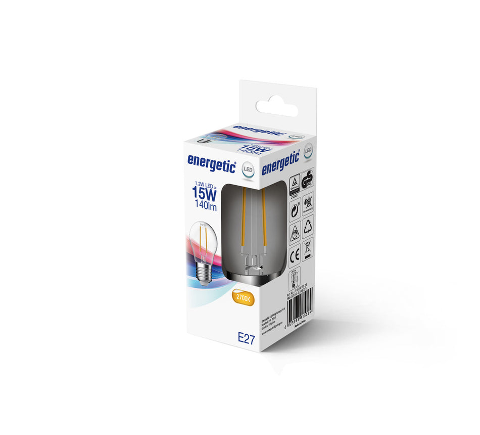 Energetic LED Lamp Kogel 15W E27 Warmwit Helder-757387