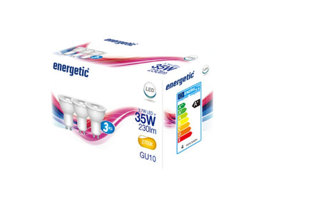Energetic LED Spot 35W GU10 Warmwit 3st-757398