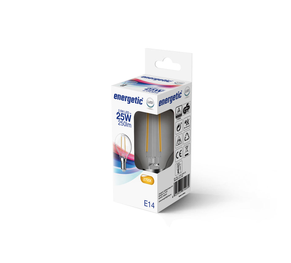Energetic LED Lamp Kogel 25W E14 Warmwit Helder-757418