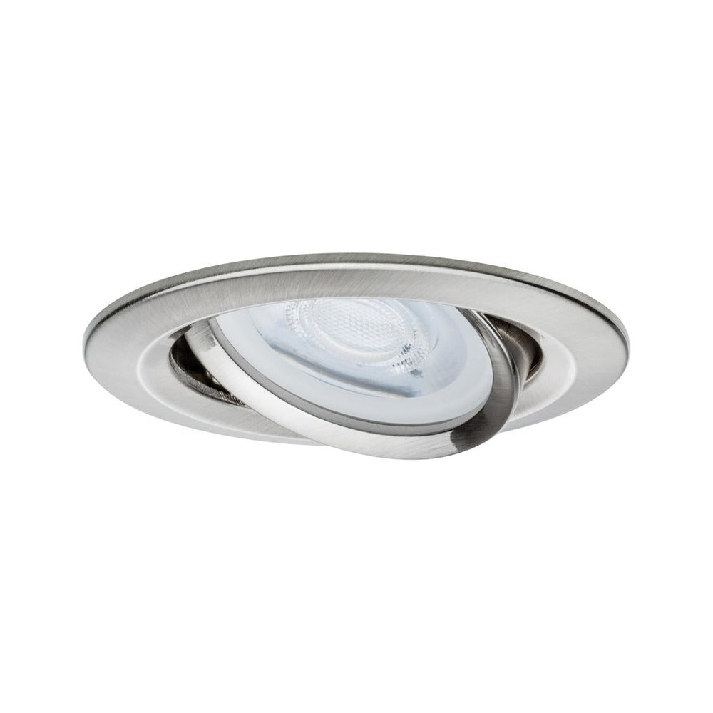 Paulmann Inbouwspot Nova Geborsteld RVS Rond 6,5W Kantelbaar 3st-757867