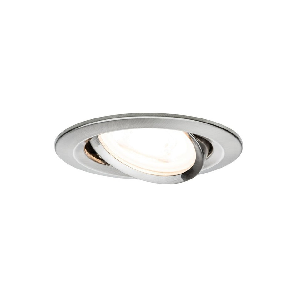 Paulmann Inbouwspot Nova Geborsteld RVS Rond 6,5W Kantelbaar 3st-757867