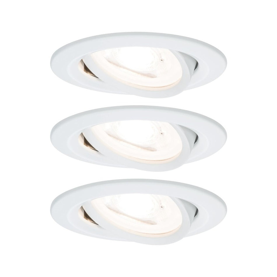 Paulmann Inbouwspot Nova Wit Rond 6,5W 3-Stap Dimbaar Kantelbaar 3st-757879