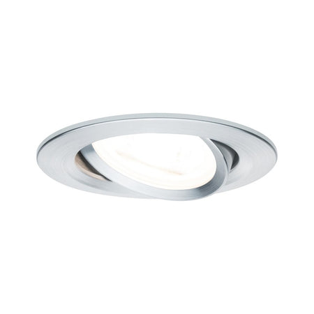 Paulmann Inbouwspot Nova Geborsteld Aluminium Rond 6,5W 3-Stap Dimbaar Kantelbaar-757880