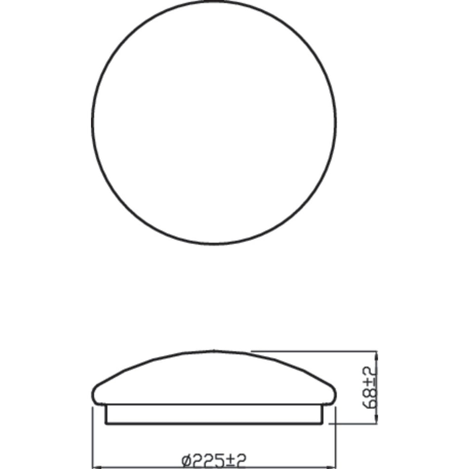 Philips Plafondlamp Moire CL200 Wit Rond Witlicht 6W IP20 Ø22cm-757952