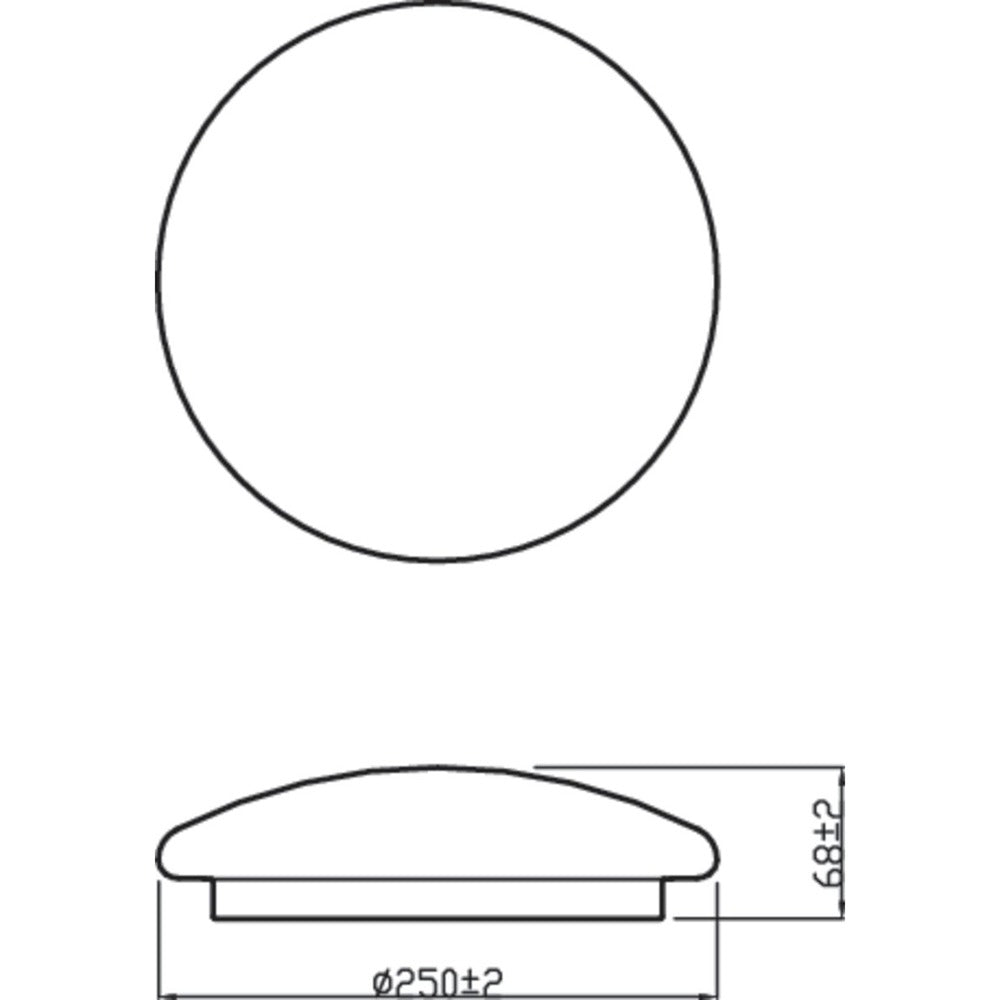 Philips Plafondlamp Moire CL200 Wit Rond Warmwit 10W IP20 Ø24cm-757953