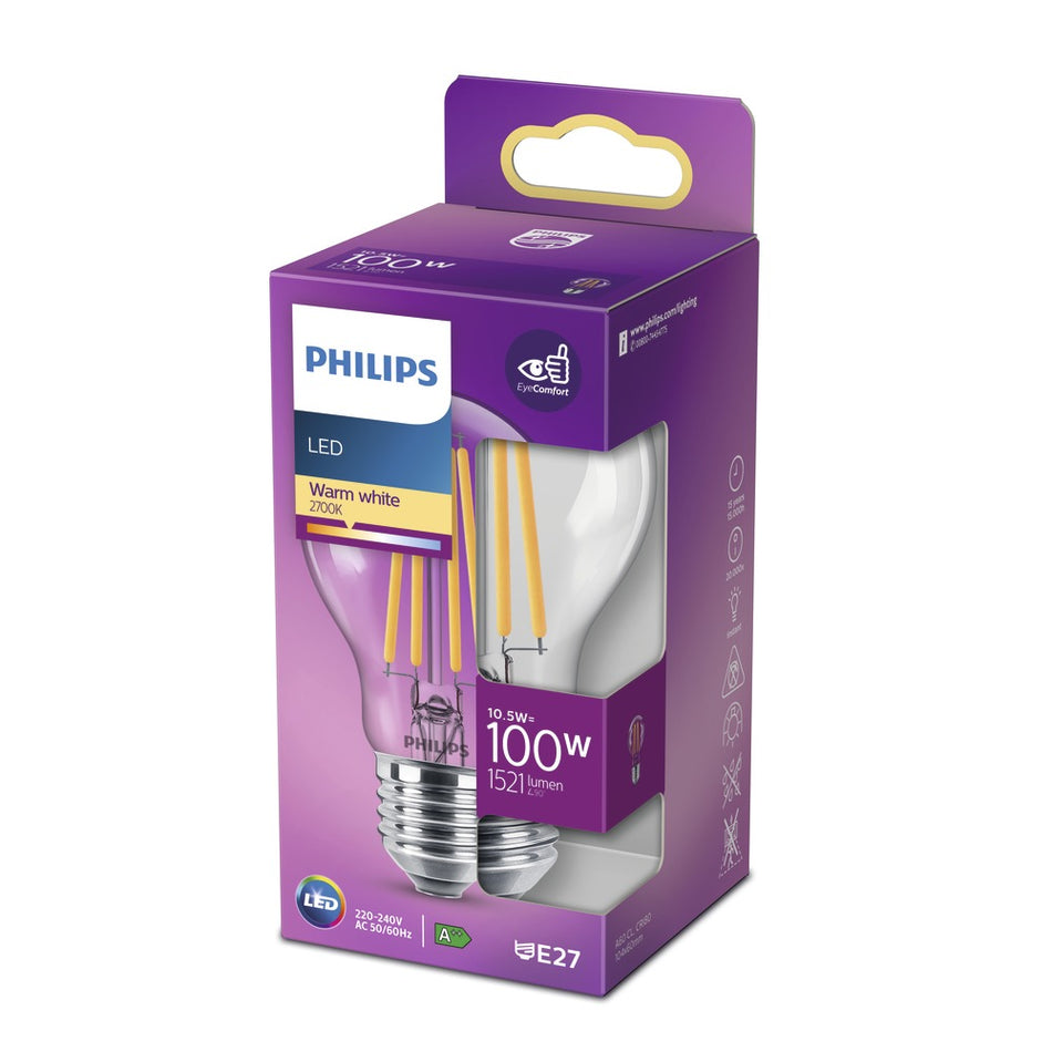 Philips LED Lamp Peer Filament 100W E27 Warmwit Helder-757972