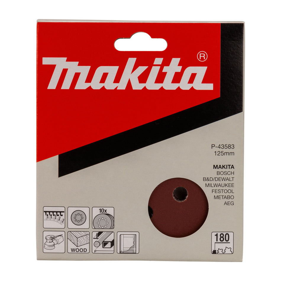 Makita Red Velco Schuurschijf 125mm 10st-758056