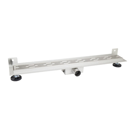 Bouwmaat Douchegoot RVS Geborsteld met Muurflens 7x7x70cm-758403