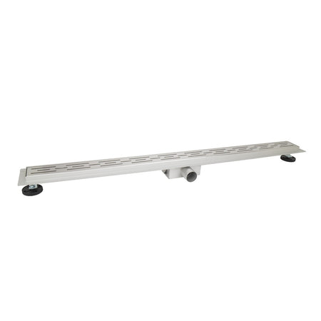 Bouwmaat Douchegoot RVS Geborsteld met Vloerflens 7x7x100cm-758407