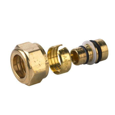 VSH Multi Super Knelset kunststofbuis 16 mm messing-758546
