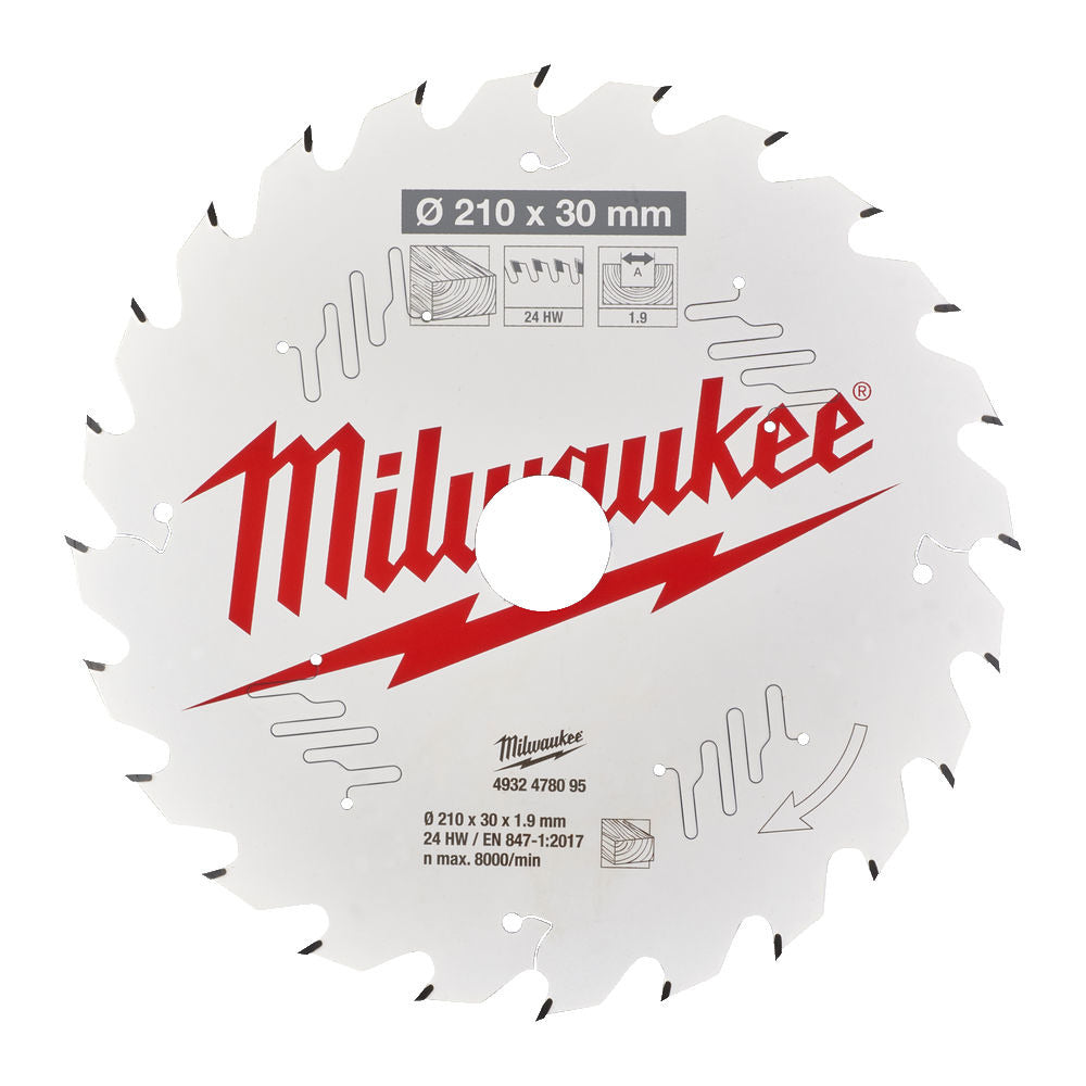 Milwaukee Cirkelzaagblad Voor Tafelzaag 210x30x1,9mm-758758